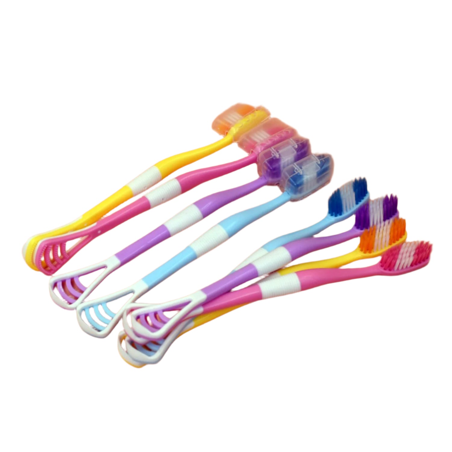 Open portable toothbrush holder revealing separate sections.