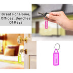 Quick organizer keychain tag with writable label and split ring