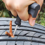 Close-up of enduro seal tire repair strip for cars and bikes