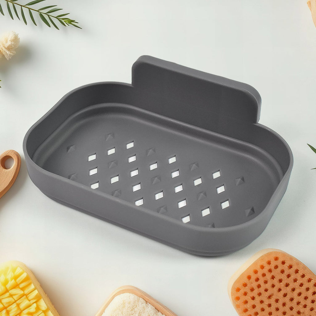 Wall-Mounted Soap Dish – Self-Adhesive Plastic Holder | Mist & Relax