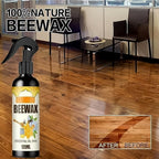 Wood polish spray used on polished wooden table