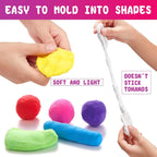 Smooth, soft modeling clay from antibacterial kids clay set for crafts