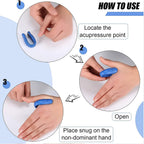 Acu point focused magnetic clip applied on finger for targeted pressure therapy