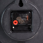 Aura dial on stylish analog wall clock enhancing room aesthetics