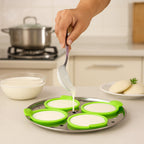 Stackable flexible silicone idli moulds for convenient kitchen use