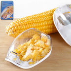 Innovative corn peeler design for quick and mess-free kernel removal.