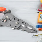 8-in-1 wire stripper pliers with essential tool accessories