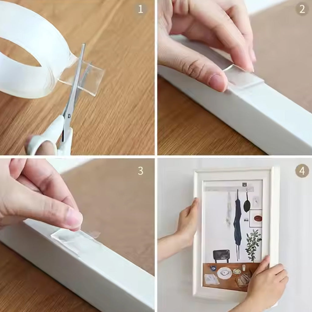 Durabond brand double sided adhesive foam mounting tape close-up
