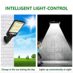 Remote-operated solar LED street light with adjustable settings