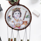 Krishna Dream Catcher Wind Chime with medallion and melodic tubes