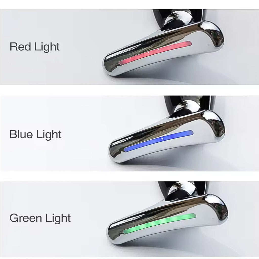 Close-up of the Neck Face Massager head with indicator lights for different modes.