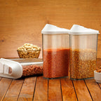 Transparent airtight food storage container for dry food items
