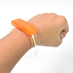 RunAware LED wristband featuring dynamic flashing light modes for runner safety.