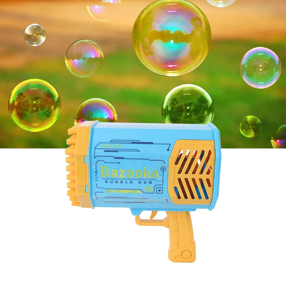 Close-up of the trigger and handle of the bubble machine, designed for easy grip.