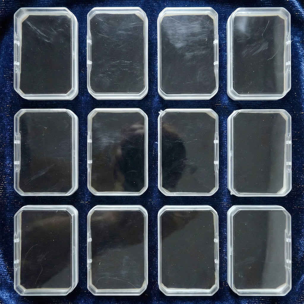 Close-up detail of soft inner base in mini rectangular jewellery box