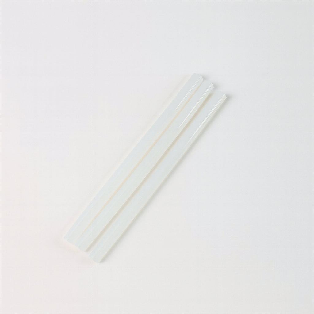 Clear hot melt glue sticks delivering near-invisible bonds