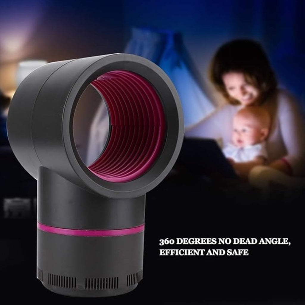 Side view of bladeless electric mosquito trap lamp with USB power