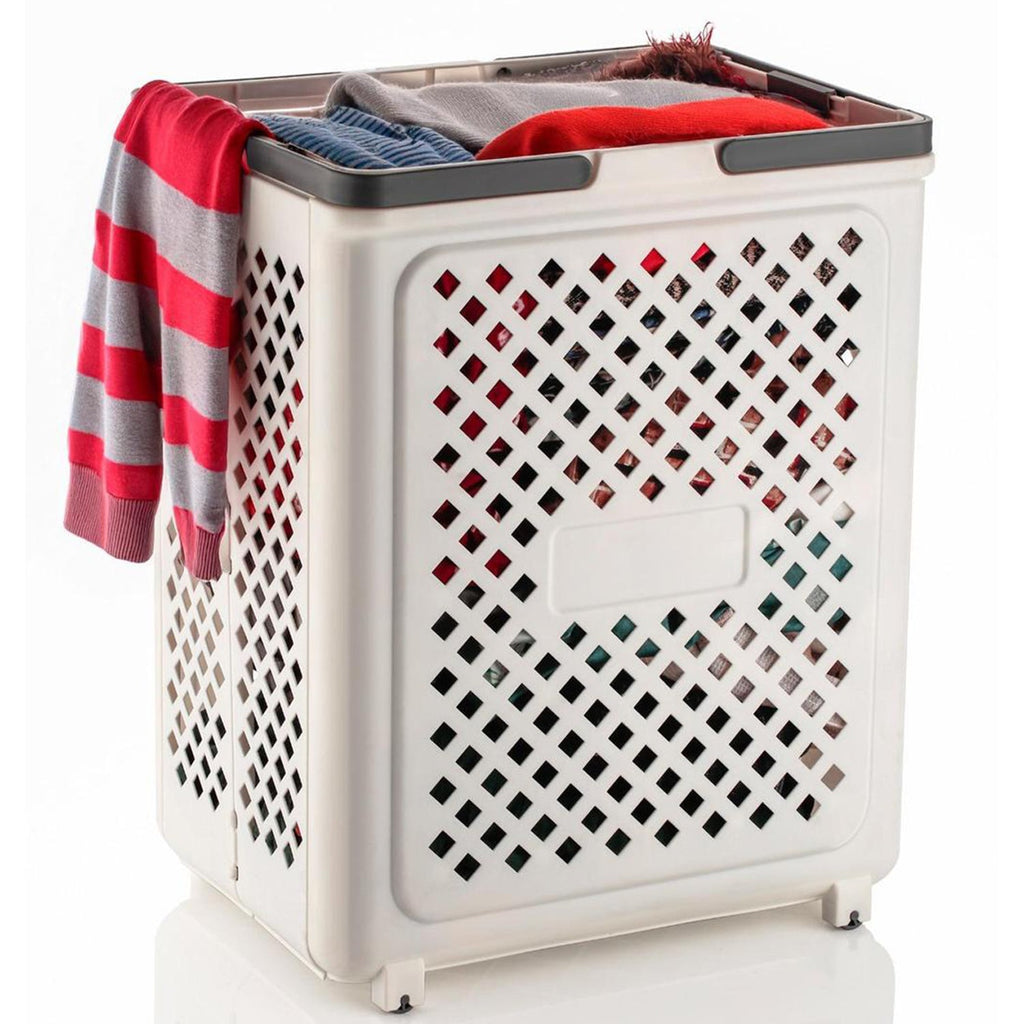 Multi-use foldable laundry basket suitable for various rooms