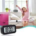 digital LCD alarm clock with backlight main product image