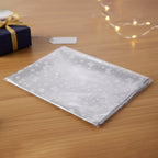 Smooth silver gift wrapping paper sheet suitable for boxes and hampers