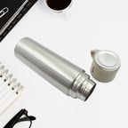 Packaging box of stainless steel vacuum flask set with 3 steel cups, ideal gift