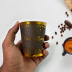 Mixed colour disposable paper cups, perfect for any beverage.