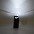 Side view of extendable LED magnifier with durable ABS body