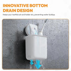 Wall mounted bathroom cup set securely fixed on a tiled bathroom wall