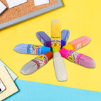 Colourful water-based paint tubes in neat blister packaging