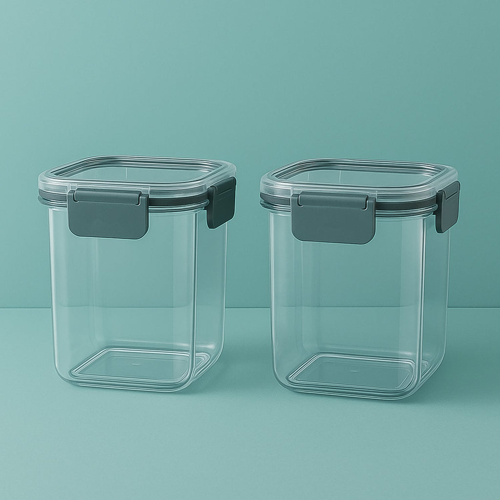 Empty Apex airtight food storage containers ready for use
