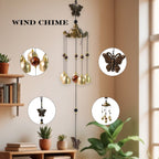Handcrafted dragonfly wind chimes producing calming garden sounds