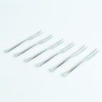Apex stainless steel fruit fork set showcased for parties and gifting