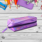 Slim travel cosmetic pouch that slides flat into a suitcase or handbag