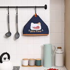 Printed fabric food cover used as hygienic plate cover in modern kitchen
