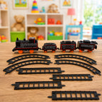 Train track set featuring sound effects and child-friendly design