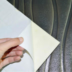 Embossed 3D foam wall panel with elegant white floral design and texture