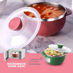 Apex plastic serving bowls with lids, microwave safe and BPA-free