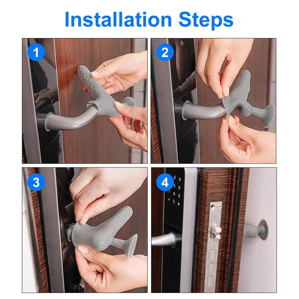 Door handle cover white bg