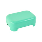 Leakproof aqua green plastic soap box with detachable lid for hygiene