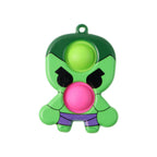 Keychain attached securely to Silicone Pop It Toy for easy carrying