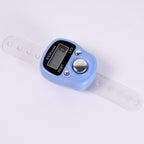 Compact digital finger counter featuring adjustable loop strap for easy use