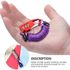 Anti-theft wire cable lock with easy-to-use 3-digit dial combination