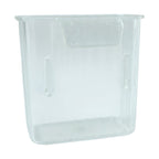 Clear Mini Rack-Mount Storage Box used for organizing kitchen accessories
