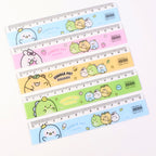 Set of plastic rulers ideal for kids drawing and measuring