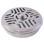 Safe coil burning stand with protective cover for indoor and outdoor use