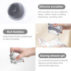 Silicone scalp brush used for hair washing and scalp massage