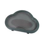 Gray waterproof phone holder mounted on a mirror, perfect for hands-free viewing.