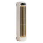 Rear view of portable air conditioning cooling fan with ventilation slots