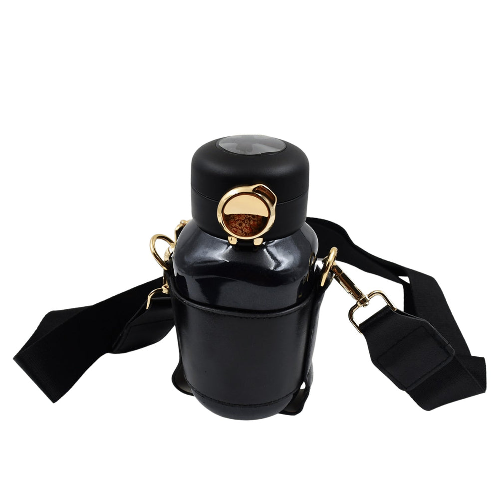 Tumblo Smart Thermos Bottle being used outdoors, ideal for travel and hiking.