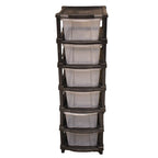Clean layer modular organizer featuring transparent plastic drawers